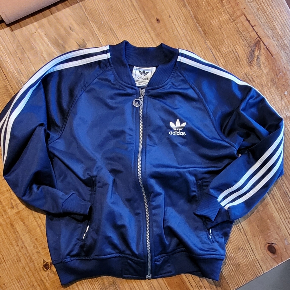 Vintage Girls Adidas Zip Up Bomber Jacket